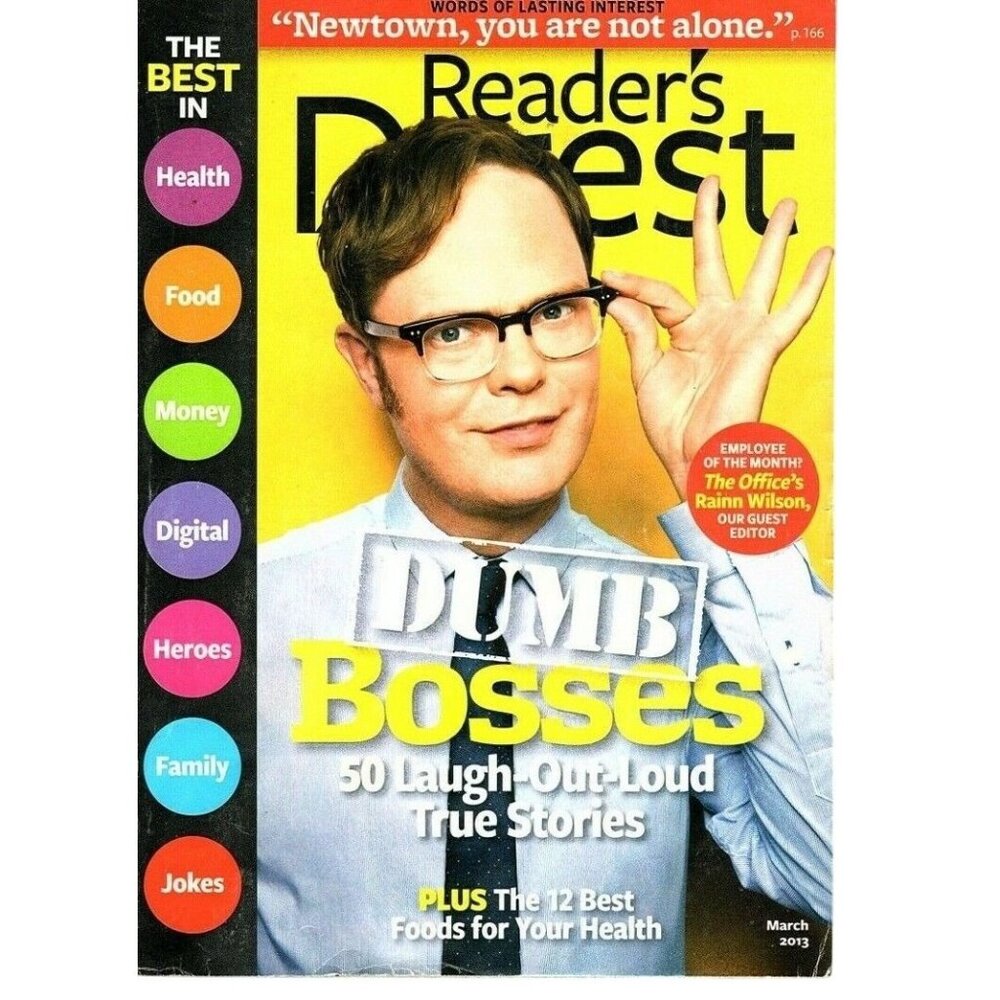 Readers Digest Magazine March 2013 Dumb Bosses 50 Laugh Out Loud True Stories